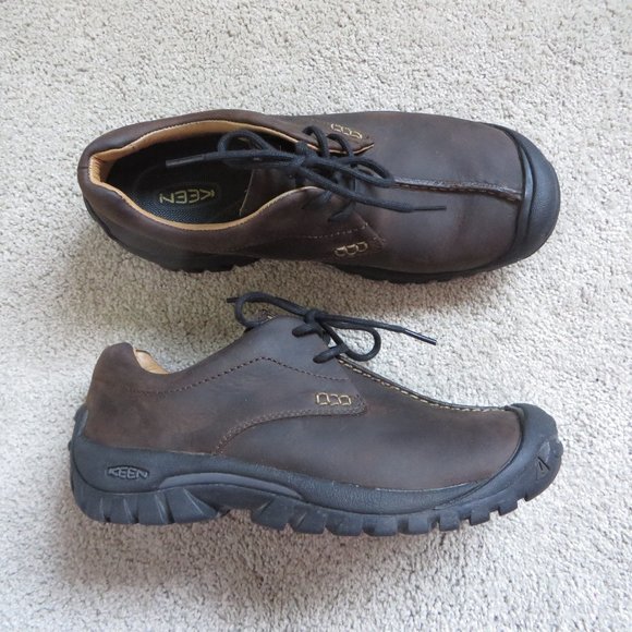 keen Shoes - NIB KEEN women's boston bison leather shoes sku 550415-BISN dark brown size 9